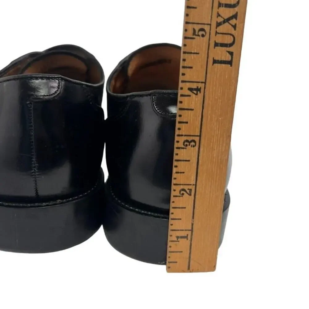 Casual Fridays Shoes Men's Size 11.5 M Black Leather Single Strap Monk Cap Toe
